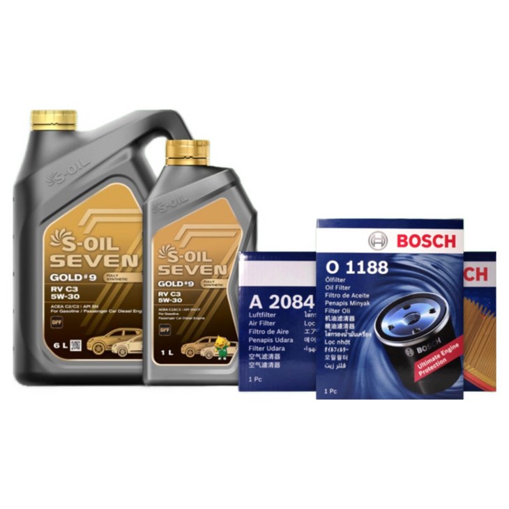 포터2 16년8월21년11월 HR 2.5 디젤 엔진오일세트 세븐골드 9 RV C3 5W30