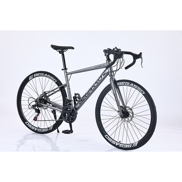 DPR 싸이클 자전거 로드 자전거 남녀공용 700C 도로 고탄소강 자전거 MTB 산악자전거, 블루 로드형 핸들