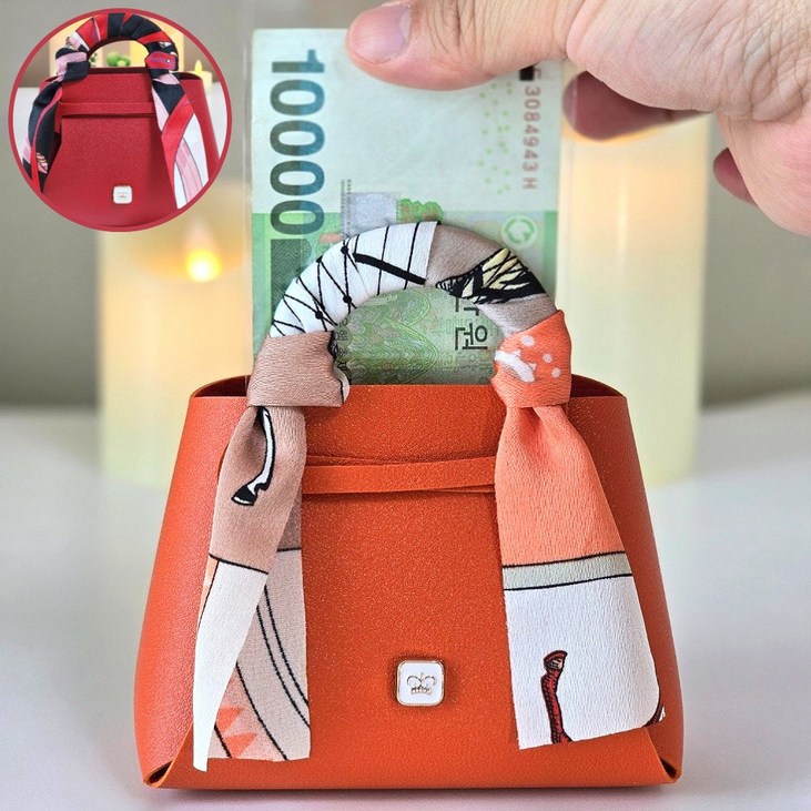 클라르떼 부모님 용돈 선물 용돈박스 가방, 레드 클라르떼 부모님 용돈 선물 용돈박스 가방, 레드