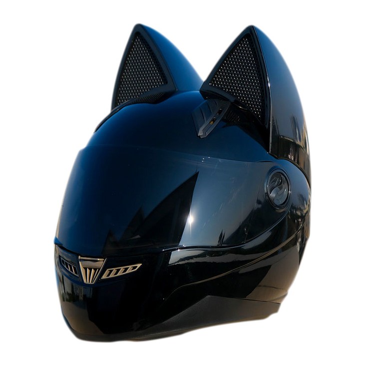 NITRINOS 정품 여성 오토바이 헬멧 고양이귀 러블리 라이더 풀페이스 헬멧, B