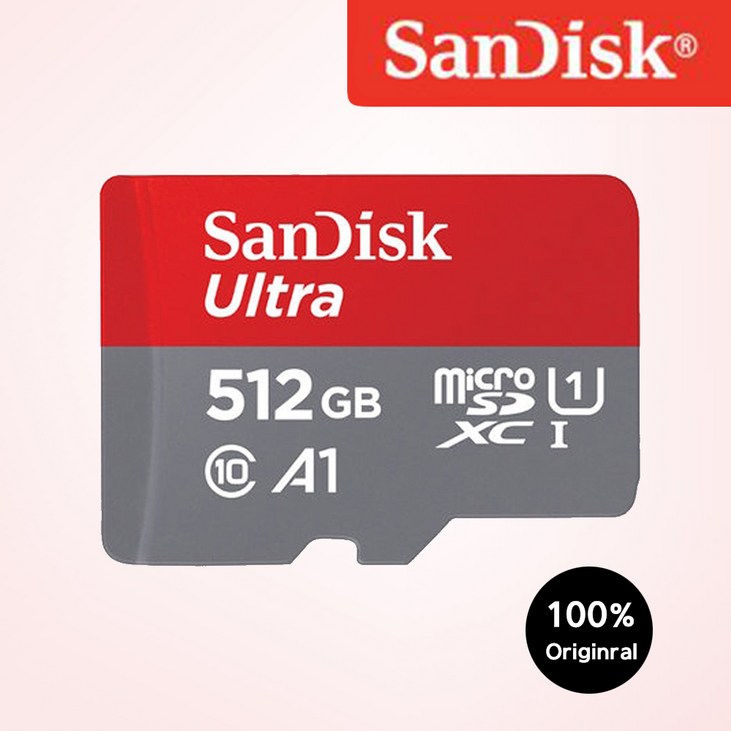 샌디스크코리아 공식인증정품 마이크로 SD 카드 SDXC ULTRA 울트라 QUAC 512GB 샌디스크코리아 공식인증정품 마이크로 SD 카드 SDXC ULTRA 울트라 QUAC 512GB