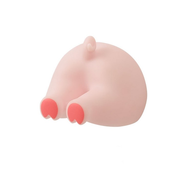 호마일 1인용 캐릭터 칫솔걸이 무타공 스텐 실리콘 욕실 동물꼬리, 1개, 돼지