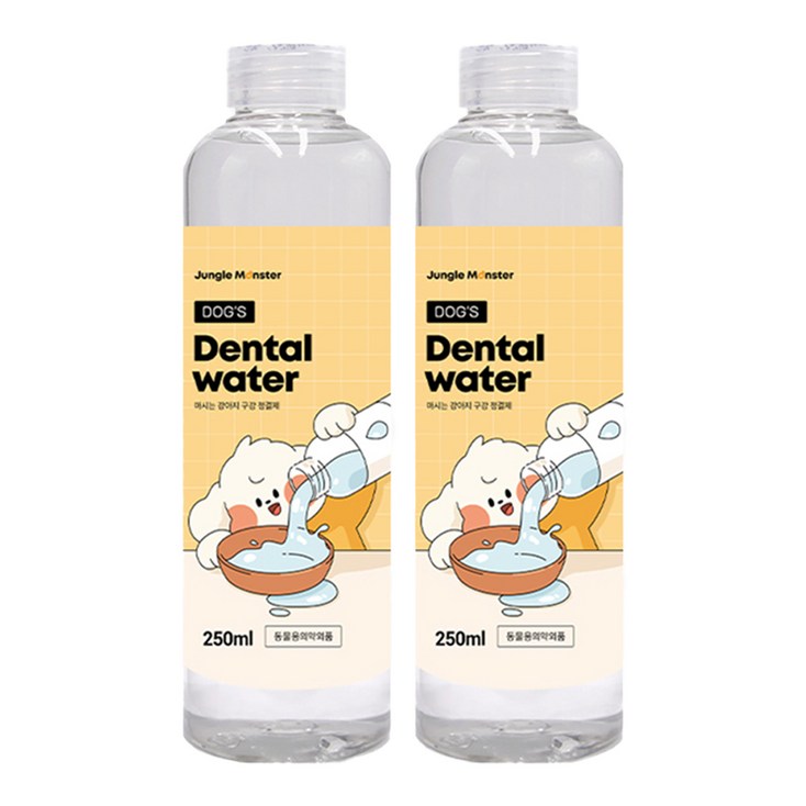 정글몬스터 독 덴탈워터 강아지 구강청결제, 250ml, 2개