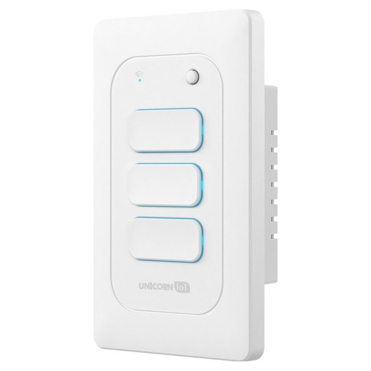 유니콘아이오티 3구 WIFI방식 무선원격제어 스마트 벽스위치 TSSW3