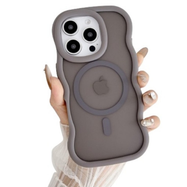 케이스틱 물결 테두리 맥세이프 범퍼 휴대폰 케이스