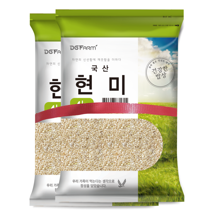 건강한밥상 2023년산 햇곡 국산 현미, 4kg, 2개