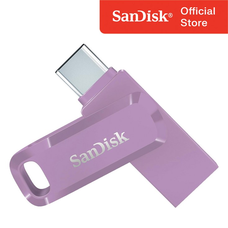 샌디스크코리아 공식인증정품  USB 메모리 울트라 듀얼 고 TypeC OTG SDDDC3 256GB 라벤다퍼플