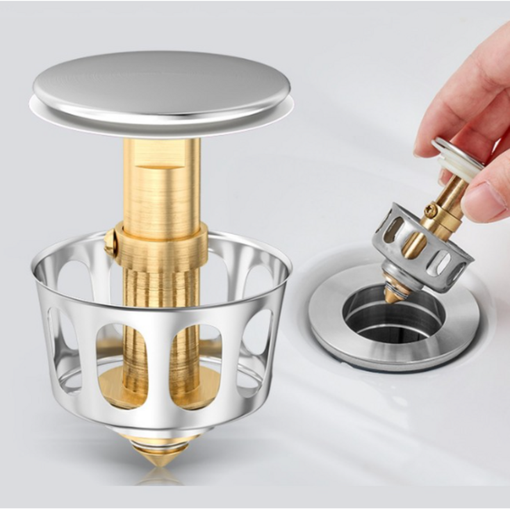 교체용 세면대 세면기 황동 거름망 팝업 물 마개 캡, 5개