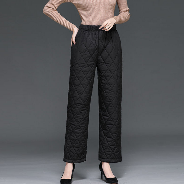 besteffie 패딩바지 중년여성 여성패딩바지 밴딩 겨울 기모 빅사이즈 오버핏 E58