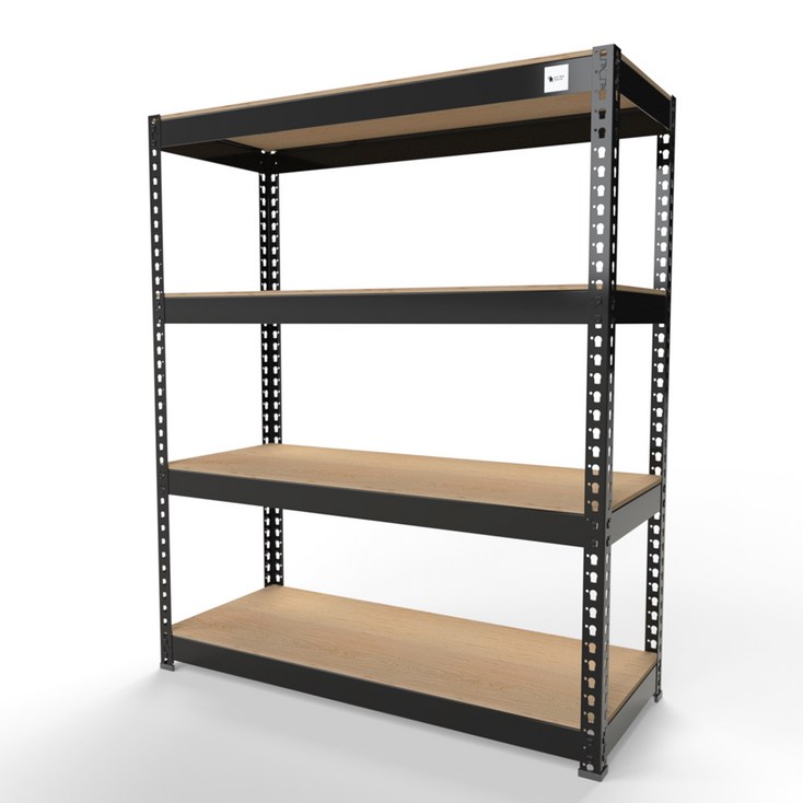 울트라랙 3단 4단 5단 블랙 앵글 철제선반 무볼트 조립식 선반 베란다 펜트리 선반장 창고 수납 다용도, 1개