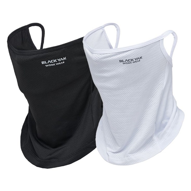 11 블랙야크 페이스스카프 쿨버프 귀걸이형 스카프 얼굴햇빛가리개 냉감소재 자외선 차단 마스크, 블랙화이트