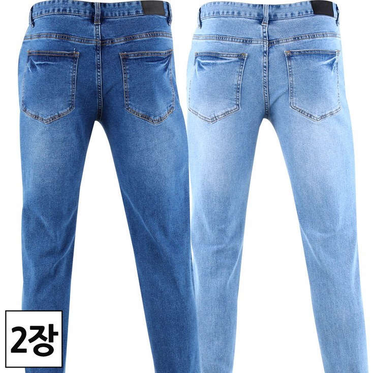 2장 더맨월드 사계절 남자 MW 슬림 데일리 스판 청바지예쁜 워싱 잘 빠진 핏 멋쟁이 데님진 M1452