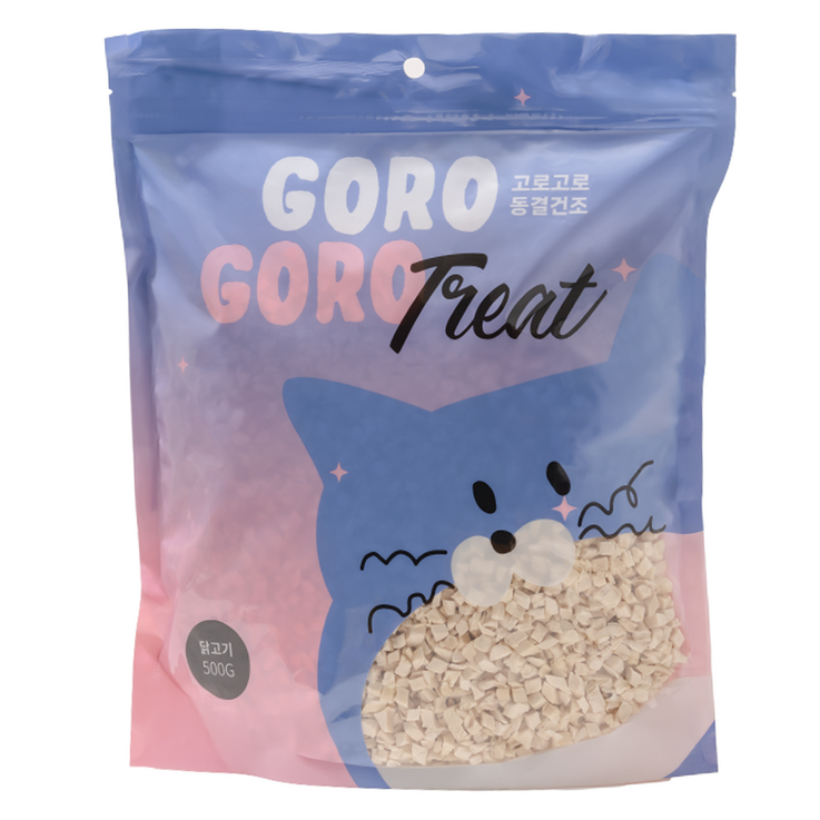 gorogoro 고로고로릿 대용량 동결건조 미니트릿 고양이 간식, 치킨, 500g, 1개 gorogoro 고로고로릿 대용량 동결건조 미니트릿 고양이 간식, 치킨, 500g, 1개