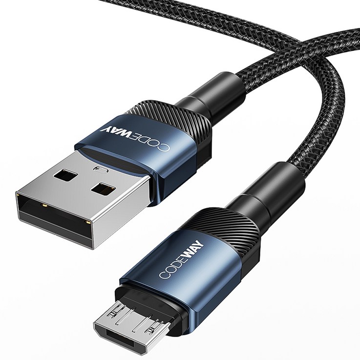 코드웨이 USB A타입마이크로 5핀 케이블, 3m, 블루, 1개