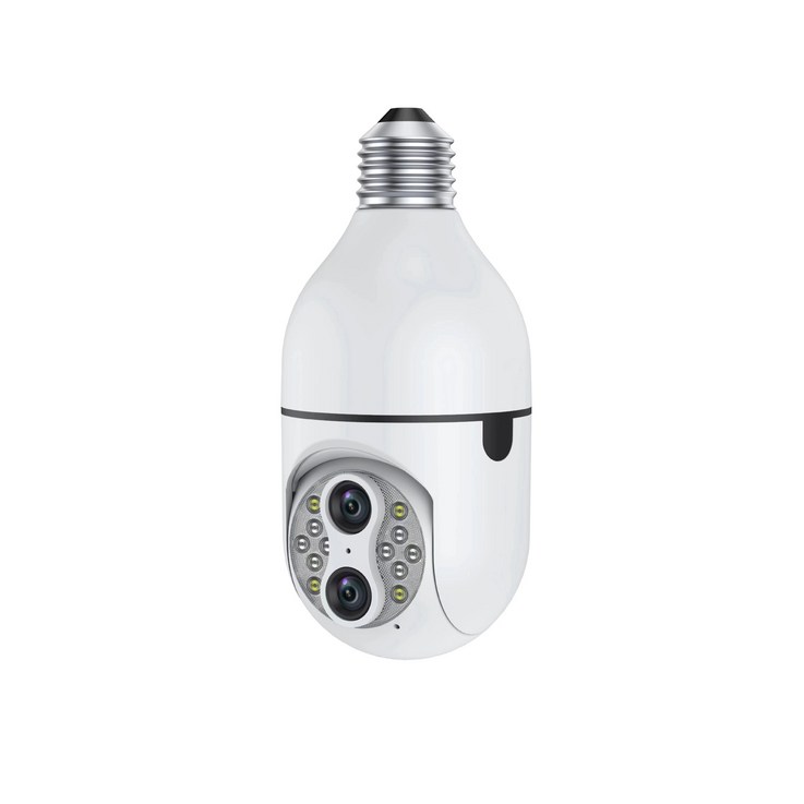 Ycc365plus 업그레이드 360도 WiFi 스마트 전구형 감시카메라 실내실외 사용