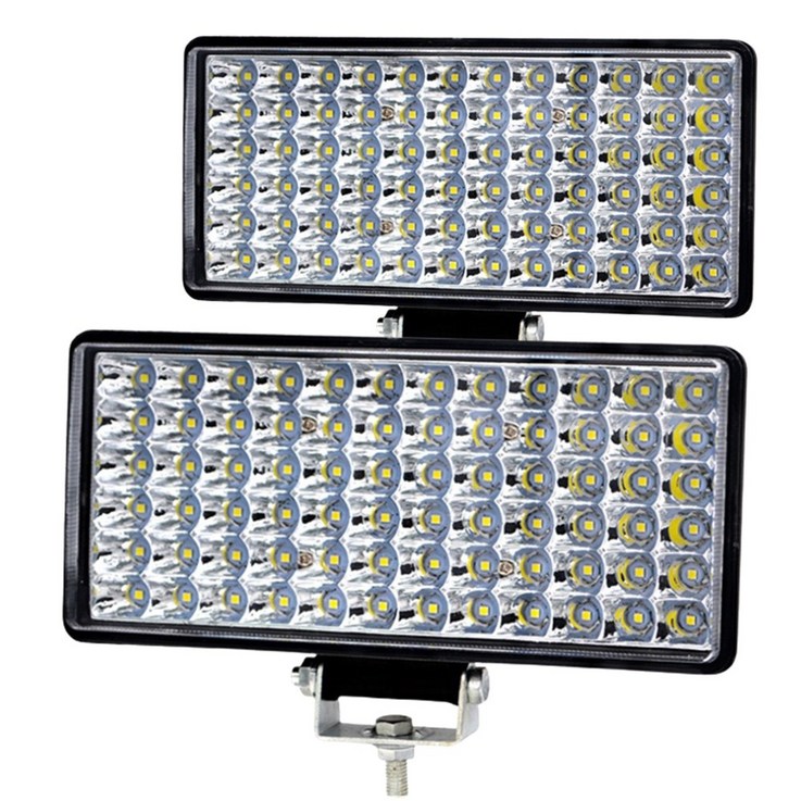 화물차 엘이디 작업등, 대형차 굴삭기 중장비 농기계 차량써치등 72LED 200W 2개, 1개