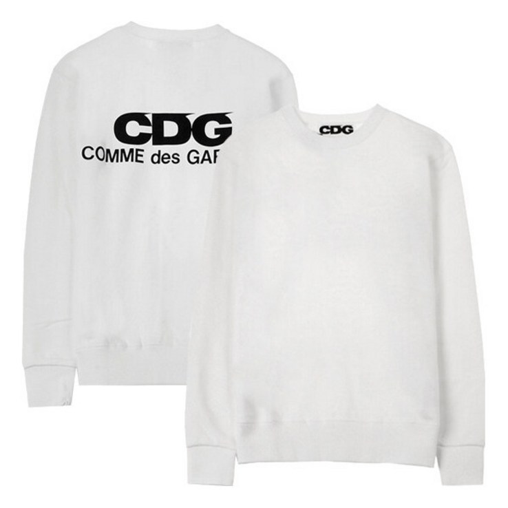 꼼데가르송 명품 SZ T002 051 3 CDG로고 맨투맨 화이트 남성 맨투맨 TS SZ T002 051 3