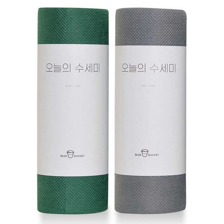 블루버킷 원데이 주방 설거지 1회용 데일리 롤 하루 한장 일회용 수세미, 1세트, 120개입, 그레이딥그린 블루버킷 원데이 주방 설거지 1회용 데일리 롤 하루 한장 일회용 수세미, 1세트, 120개입, 그레이딥그린