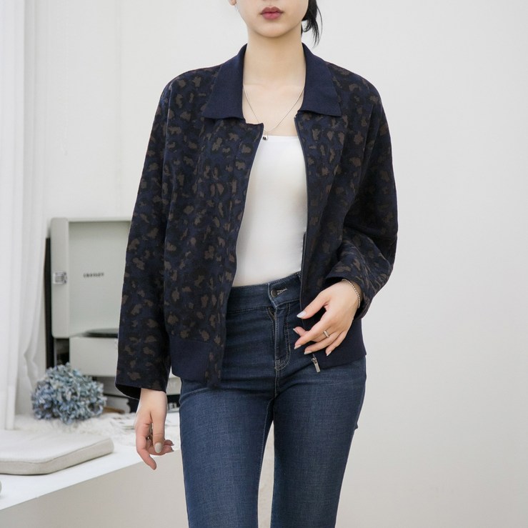 5577 카라 니트 자켓아르덴스