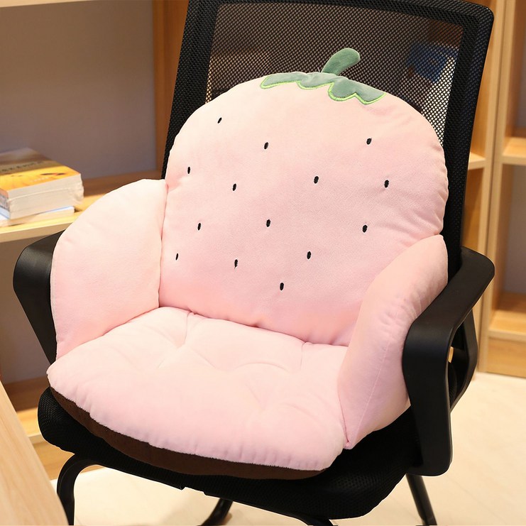 위드 캐릭터 의자 방석 두꺼운 등쿠션, 핑크