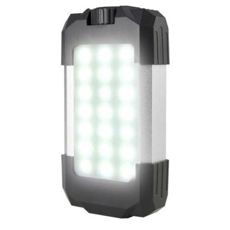 테크진 LED 충전식 휴대용 캠핑랜턴 10400mAh, 블랙, 1개