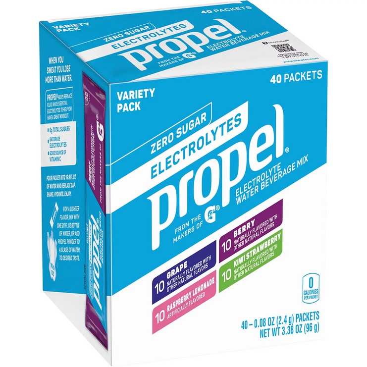 Propel Powder Variety Pack 프로펠 파우더 버라이어티 팩 40개입 2팩