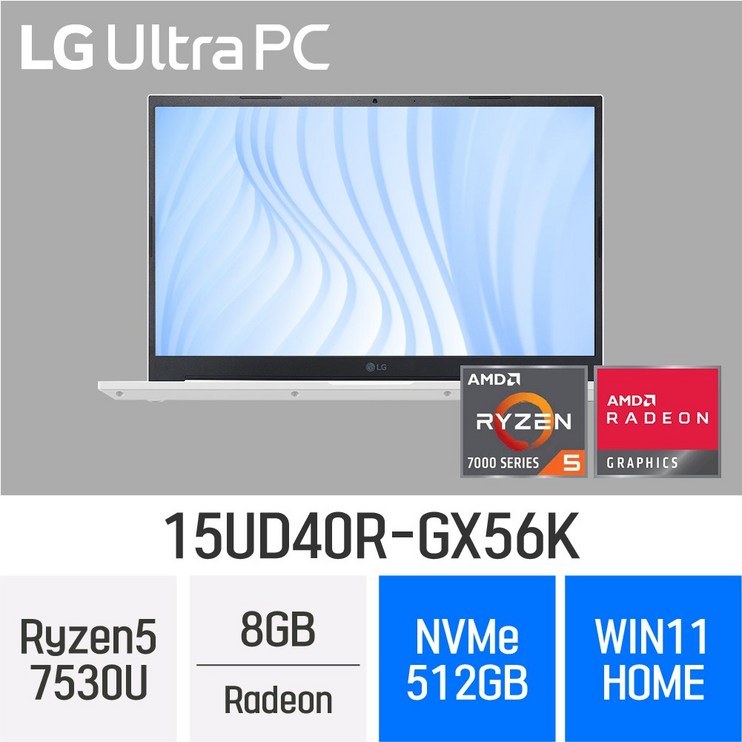 오늘출발 LG전자 2023 울트라PC 15UD40RGX56K 무선마우스증정, 15UD40RGX56K, WIN11 Home, 8GB, 512GB, W