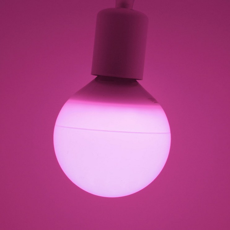 LED 볼구 볼램프 12W G95 숏타입 핑크 PINK, 핑크색