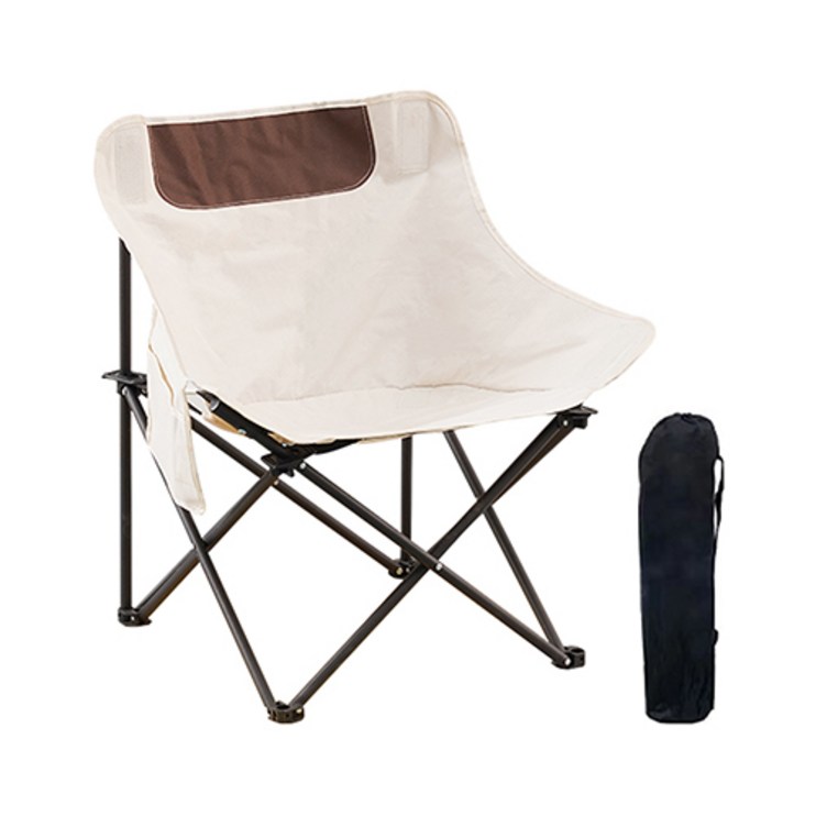소소 접이식 캠핑 의자 야외 휴대용 원터치, 03. 소형 아이보리 1+1 - 에잇폼