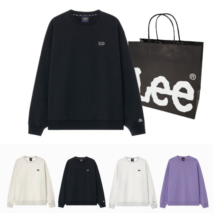 백화점판 Lee 리 맨투맨 긴팔 티셔츠 학생 스몰 트위치 쇼핑백