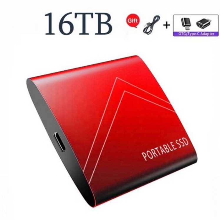 외장 SSD 하드 디스크, 4TB 2TB 1TB 500G 휴대용 솔리드 스테이트 드라이브 USB 3.1 c타입 8TB 컴퓨터 노트
