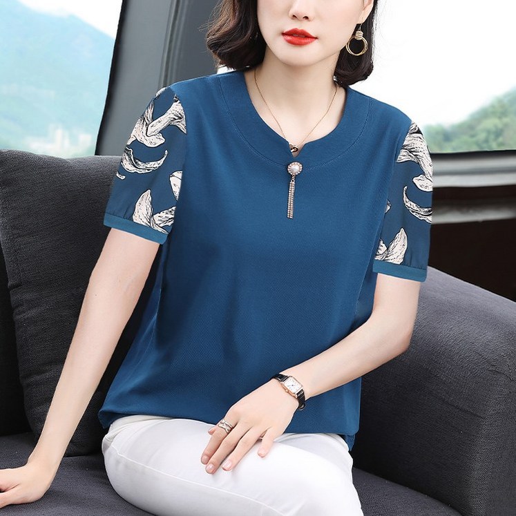 더블제이플러스 1008 중년 여성 라운드넥 루즈핏 빅사이즈 반팔 티셔츠 더블제이플러스 1008 중년 여성 라운드넥 루즈핏 빅사이즈 반팔 티셔츠