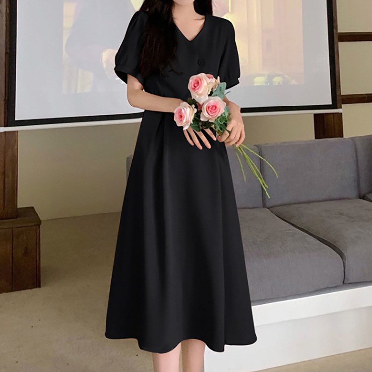 MA 언발란스 투버튼 빅사이즈 원피스