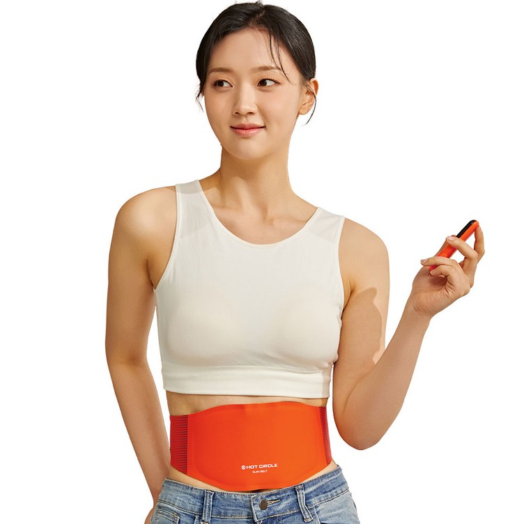 핫서클 온열 찜질 EMS 저주파 복부 허리 마사지기 슬림벨트
