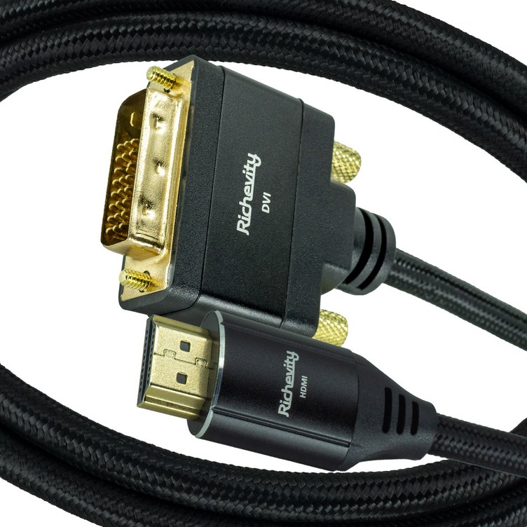 리체비티 하이퀄리티 4K HDMI to DVI 케이블 HDMI2.0 DVID DualLink, 3M, 1개