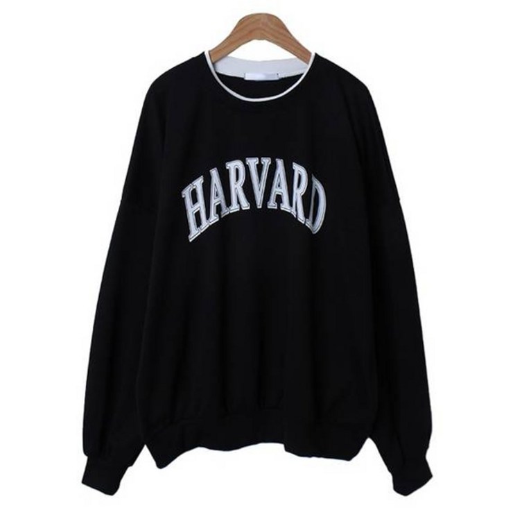 시크블랙 세인러 레터링 투톤 레이어드 맨투맨 cpt14444k41