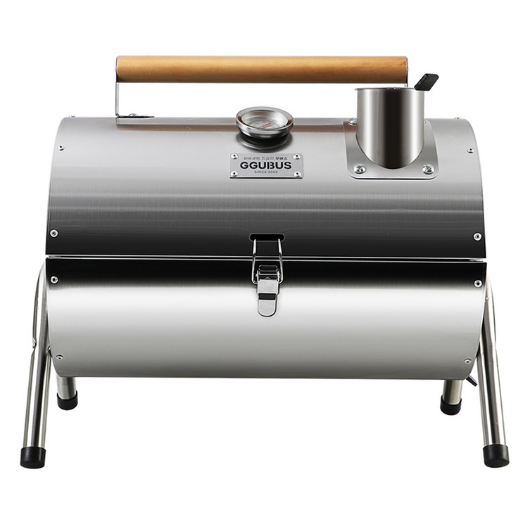 꾸버스 스텐 카고 휴대용 훈제 숯불 바베큐그릴