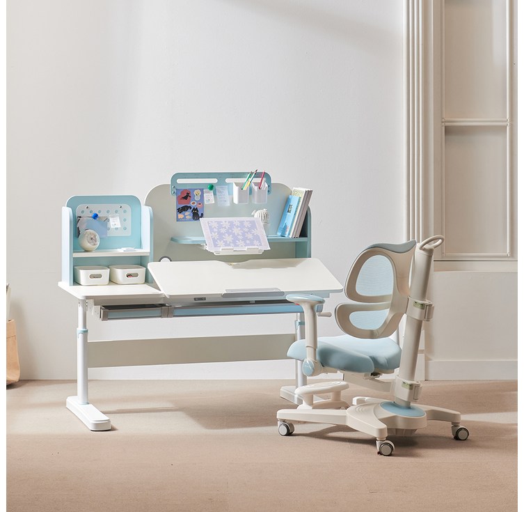 소르니아 토니 바른자세 공부책상 의자 방문설치, 블루