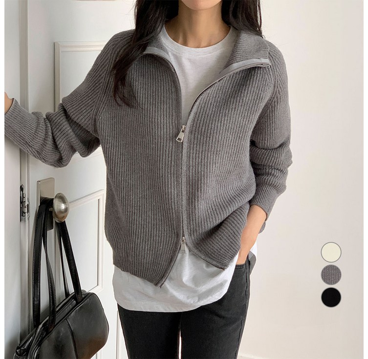 아피나르 여성용 루즈핏 데일리 집업 스웨터 아피나르 여성용 루즈핏 데일리 집업 스웨터