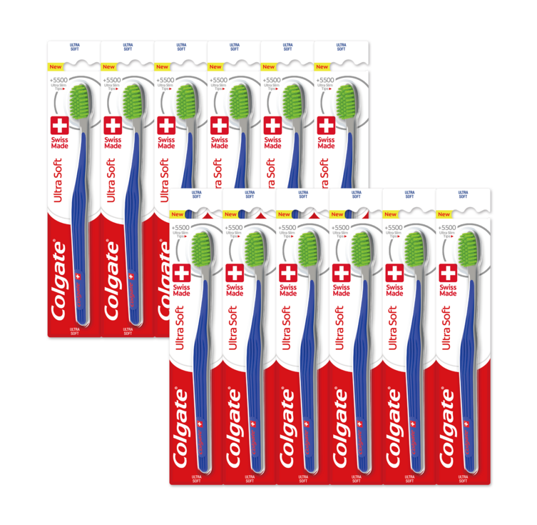 콜게이트 칫솔 스위스 울트라 소프트1입 x 12팩, 12개, 1개입