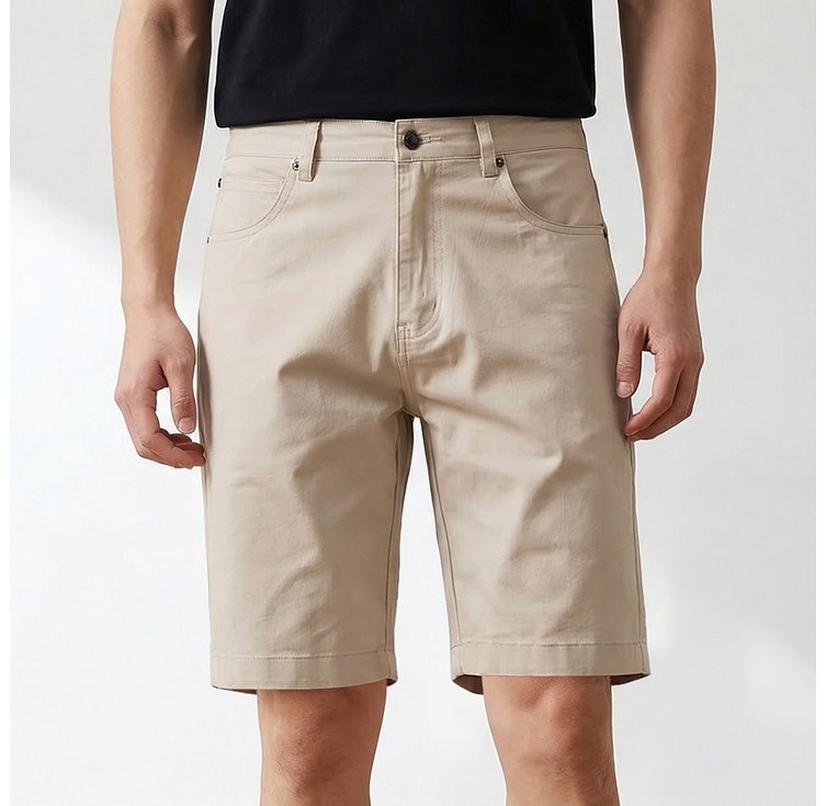 루크 남성 여름 스판 면 5부 반바지 데일리 기본 편안한 일자핏 하의 심플한 댄디한 팬츠