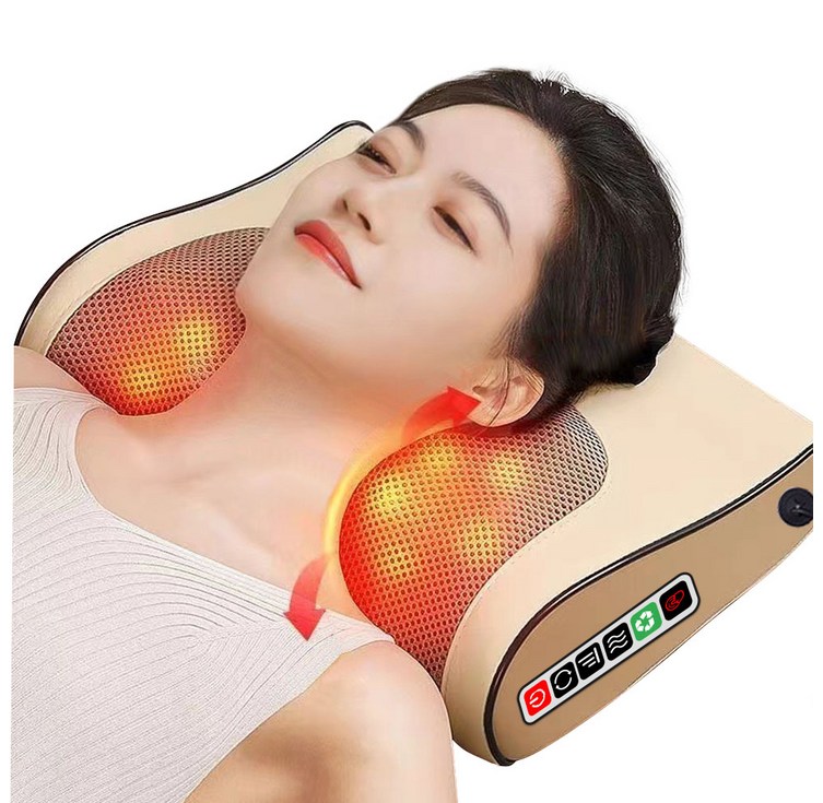 목 어깨 베개마사지기 안마베개 안마기 다기능 마사지기 온열 주무름 기능 6개 조작 버튼