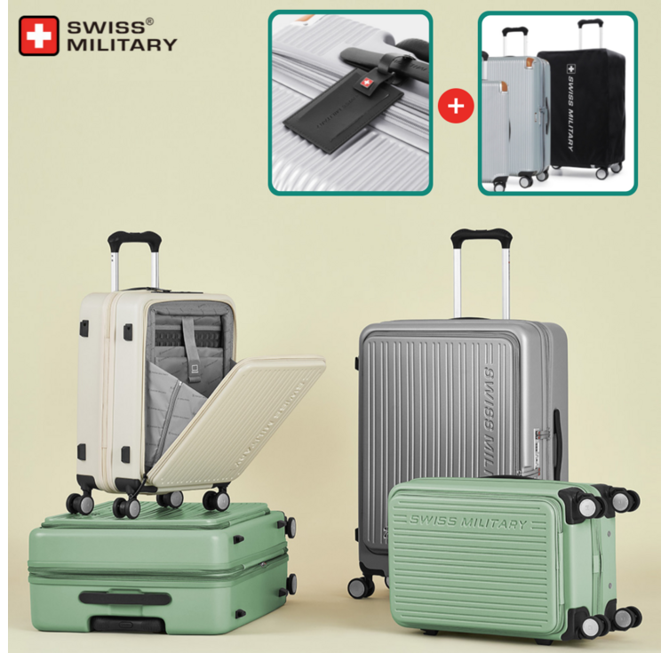 25년 최신형 스위스밀리터리 전면오픈 아벤투라 여행용캐리어 튼튼하고 잘굴러가는 고장없는 러기지 확장형 중대형 기내용 SMA420 SMA426 CarryOn