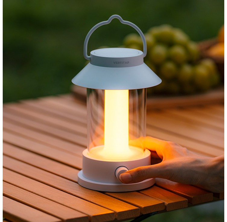 버티탭 캠핑랜턴 텐트조명 LED충전렌턴 감성캠핑랜턴 충전식조명 실내등 감성램프 실외무드등 10000mAh, 화이트, 1개