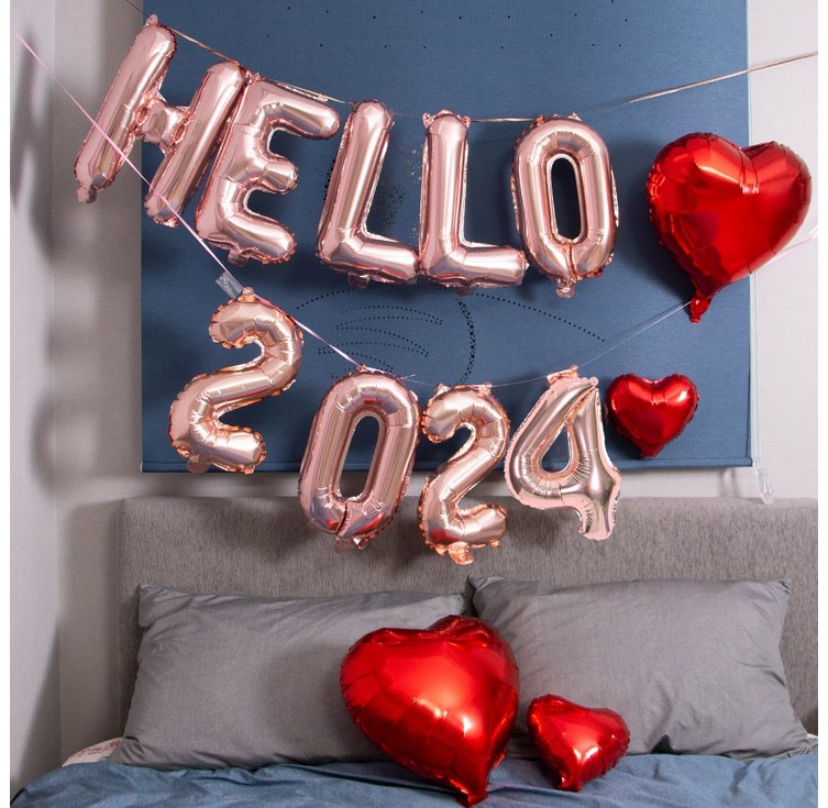 연말 파티 풍선 hello 2023 goodbye 2022 헬로 굿바이 풍선 장식 데코 신년 새해 송년회 꾸미기 숫자 용품 세트