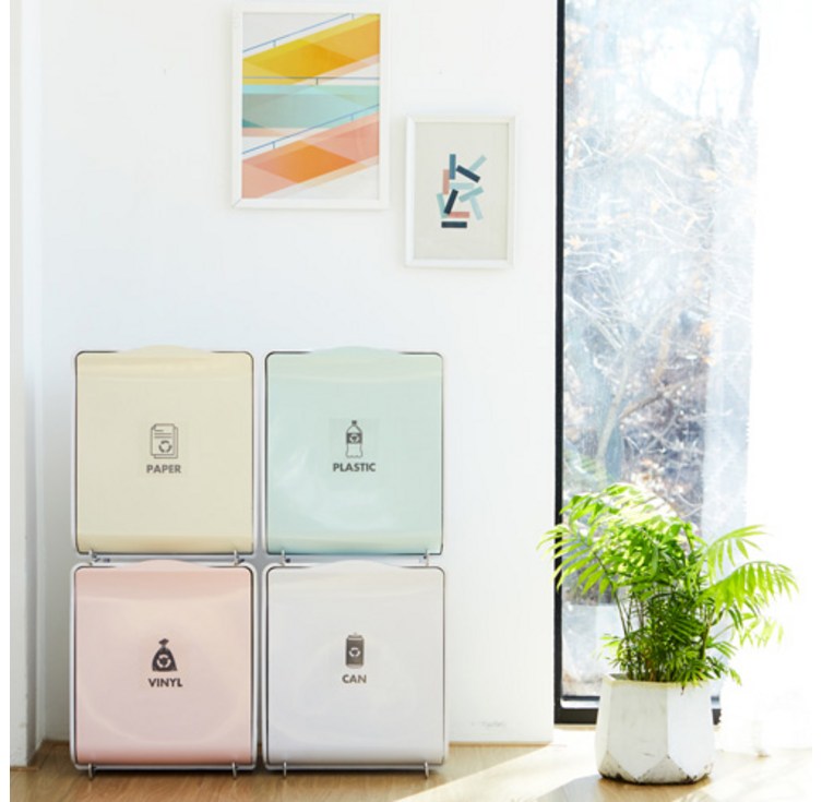 11 센스큐 다용도 인테리어 매직큐브 가정용 분리수거함 32L X 2개