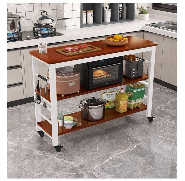 이동식 조리대 테이블 아일랜드식탁 선반 홈바 다용도