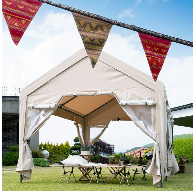 심플앤 옥스포드 캐노피 대형 천막 몽골 텐트 가제보 장박 테라스 옥상 창고 캠핑