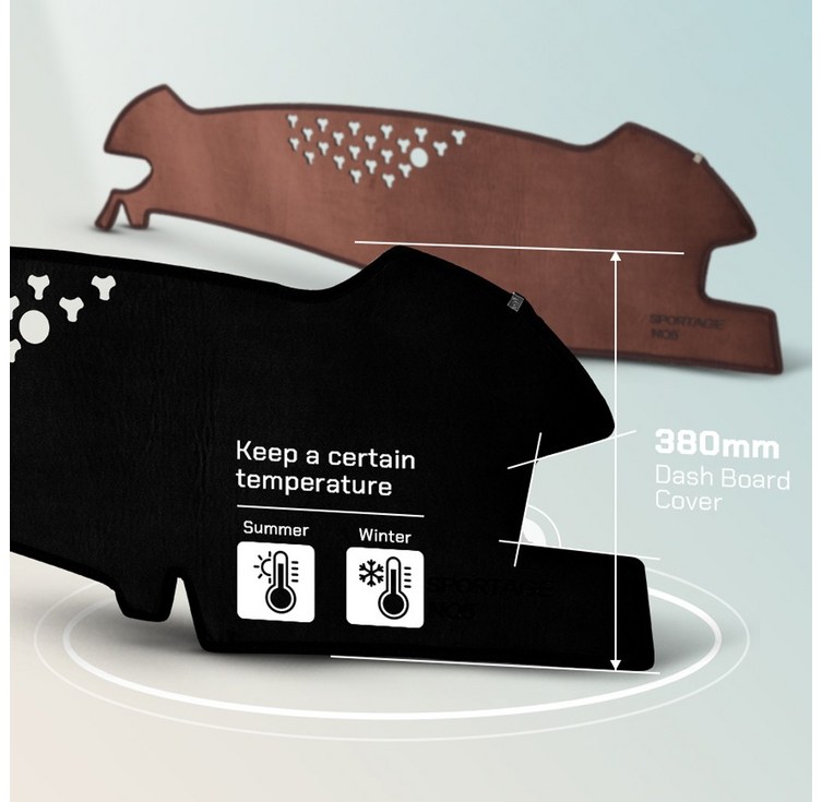 K7 논슬립 프리미엄 대쉬보드커버 호환, 브라운, 올뉴K7 1619년 HUD유센터유