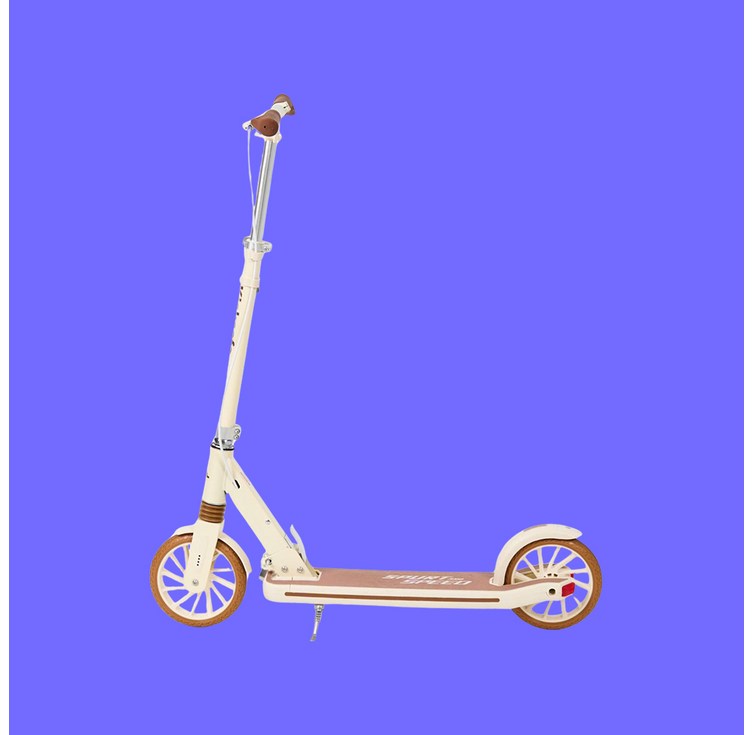 킥세이프 Kicksafe 킥보드 수동 주니어 성인 접이식, 모카 베이지, 1개